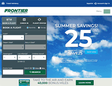 Tablet Screenshot of flyfrontier.com